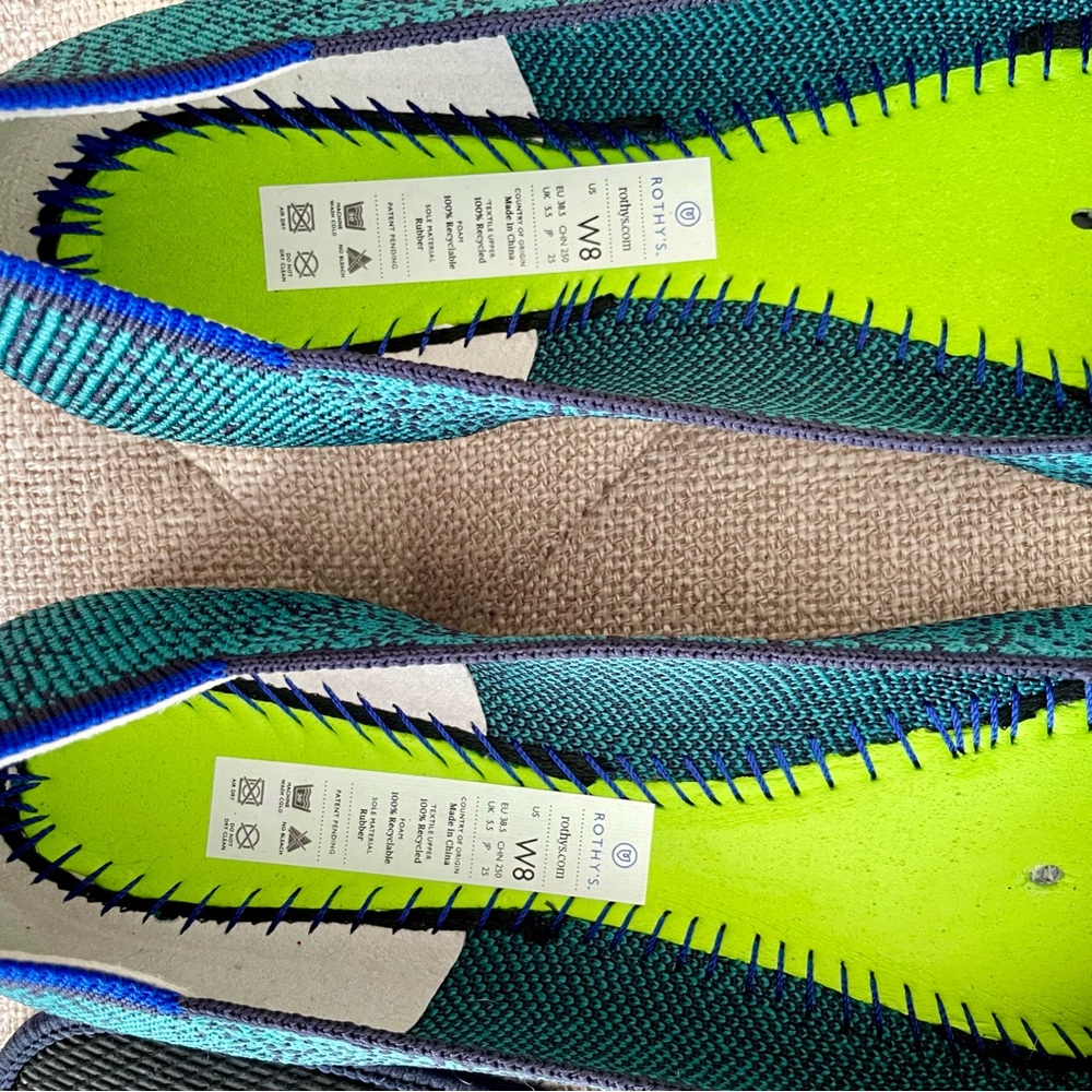 Rothy’s Spruce Python The Point Flat Size 8 - image 4